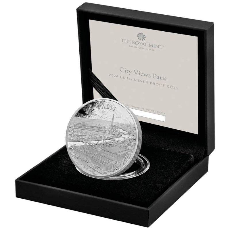 Moneda de Plata de 1 Onza "Vistas de la Ciudad" - París 2024