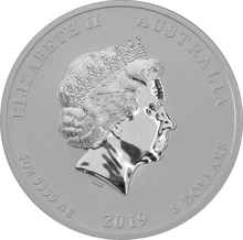 Moneda Perth Mint Calendario Lunar de Plata de 5 oz 2019 Año del Cerdo