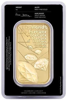 Lingote de Oro de 1 oz James Bond 007 Diamantes para la Eternidad