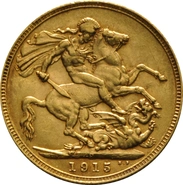 Moneda Soberano de Oro 1915 Jorge V (P)