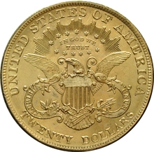 Moneda de Oro de $20 Águila Americana - Año aleatorio