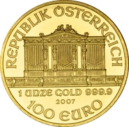 Moneda Filarmónica Viena de Oro de 1 oz 2007