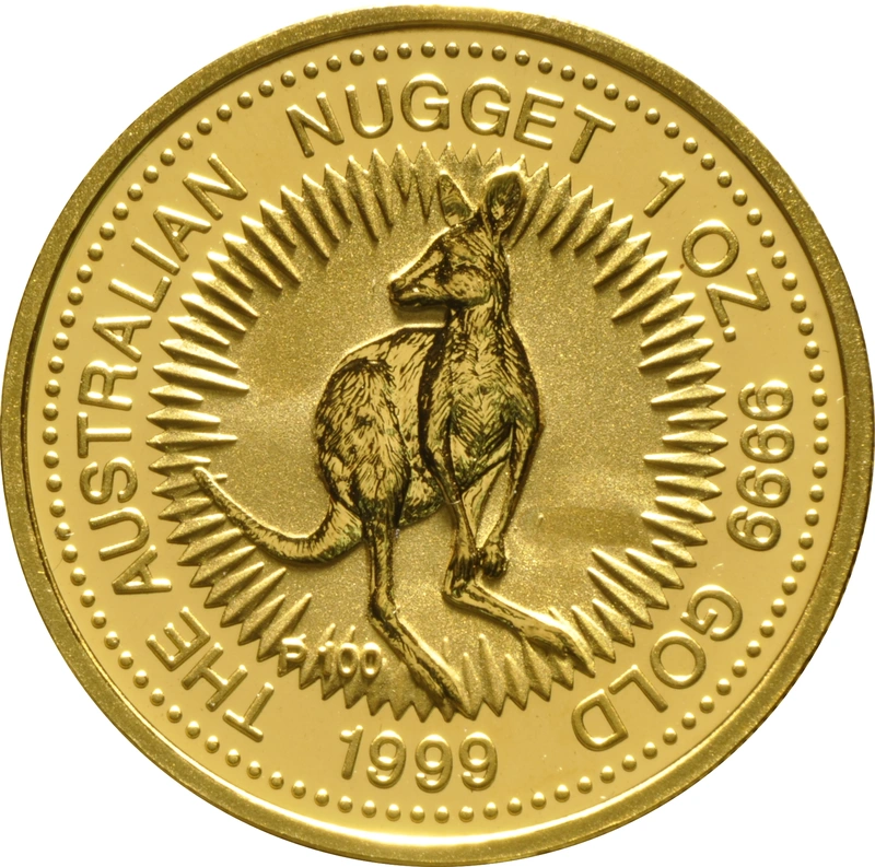 Moneda Nugget Australiano do Oro de 1 oz 1999