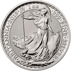 Moneda Britannia de Plata de 1 oz 2019