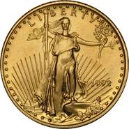 Moneda American Eagle de Oro de 1/10 oz 1992