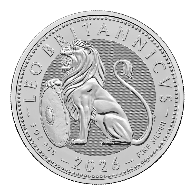 2026 Moneda de Plata British Lion 5oz