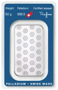 Lingote de Paladio de 50 g Argor-Heraeus