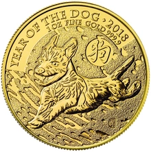 Royal Mint 1 oz de Oro - 2018 Año del Perro