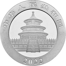 Moneda Panda Chino de Plata de 30 g 2022