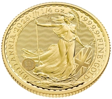 Moneda Britannia de Oro de Cuarto de Onza 2026