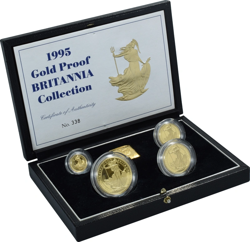 Juego de 4 Britannias Proof 1995 (en Caja Original)