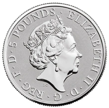 Moneda Bestias Tudor Eale de Beaufort de Plata de 2 oz