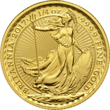 Moneda Britannia de Oro de 1/4 oz 2017