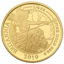 Moneda Britannia de Oro de 1/4 oz Proof 2019