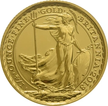 Moneda Britannia de Oro de 1/4 oz 2013