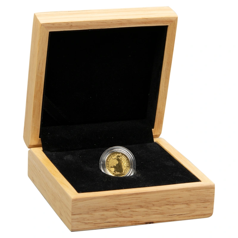 Décimo de Onza Britannia de Oro Carlos III en Cajita de Regalo