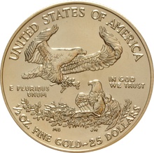 Águila Estadounidense de 1/2oz de Oro 2016