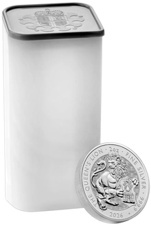 2026 León de la Reina - Bestias Tudor Moneda de plata de 2oz