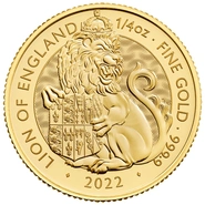 Moneda Bestias Tudor León Inglaterra de Oro de 1/4 oz 2022