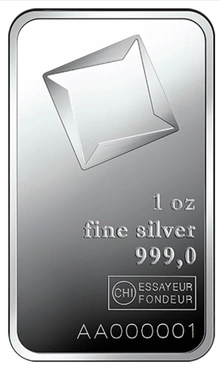 Lingote de Plata de 1 oz Valcambi