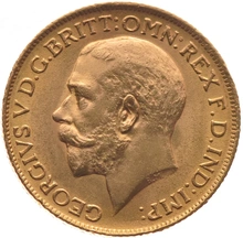 Moneda Soberano de Oro Jorge V en Cajita de Regalo