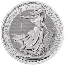 Moneda Britannia de Plata de 10 oz 2024