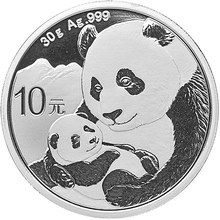 Moneda Panda Chino de Plata de 30 g 2019