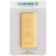 Lingote de Oro de 500 g C. Hafner Fundido
