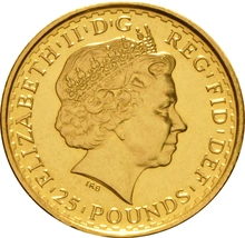Moneda Britannia de Oro de 1/4 oz 2000