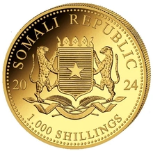 Moneda Oro 1 oz Elefante Somalí 2024