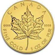 Maple Leaf Canadiense de 1 oz de Oro 2012
