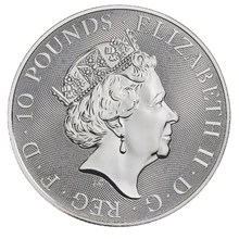 Moneda Bestias de la Reina El Halcón de los Plantagenets de Plata de 10 oz