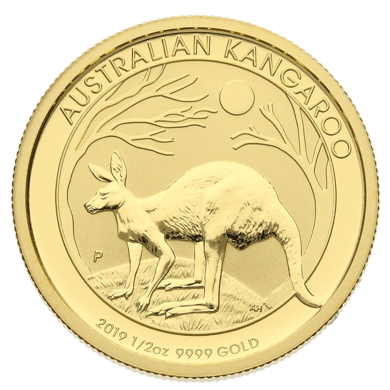 Moneda Canguro Australiano de Oro de 1/2 oz 2019