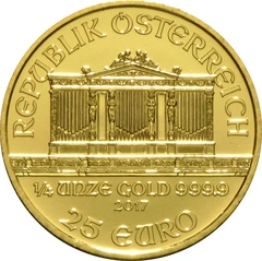Moneda Filarmónica Viena de Oro de 1/4 oz 2017