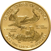 Águila Estadounidense de 1/4oz de Oro 2015