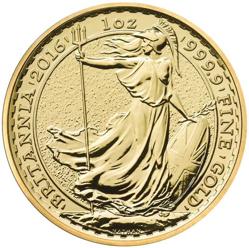 Moneda Britannia de Oro de 1 oz 2016