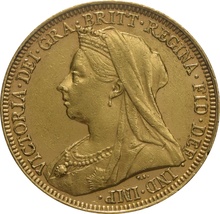 Soberano de Oro 1899 - Victoria Velada (L)