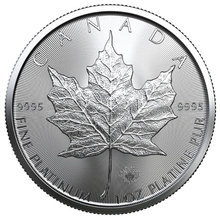 Maple Leaf Canadiense de 1 oz Platino 2022