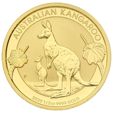 Moneda Canguro Australiano de Oro de 1/2 oz 2020
