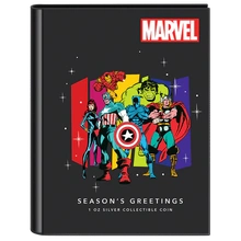 Moneda de Plata de 1 oz Felices Fiestas Marvel 2023
