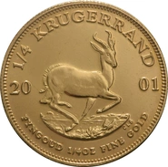Moneda Krugerrand de 1/4 oz de Oro 2001