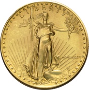 Águila Estadounidense de 1/2oz de Oro 1986