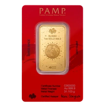 Lingote de Oro de 1 oz PAMP Año de la Serpiente 2025