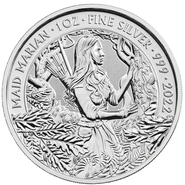 Moneda Mitos y Leyendas Maid Marian de Plata de 1 oz 2022