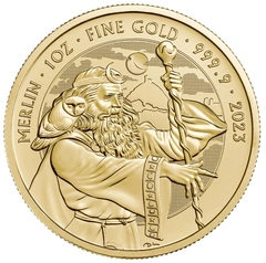 Moneda Mitos y Leyendas Merlin de Oro de 1 oz 2023
