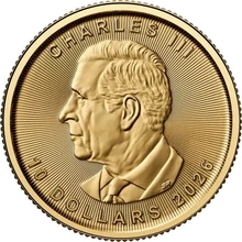 Maple Leaf Canadiense de 1/4 oz de Oro 2026