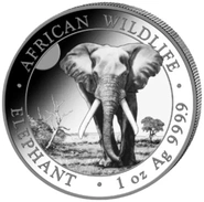 Moneda Plata 1 oz Elefante Somalí 2025