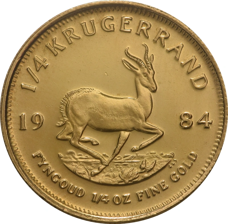 Moneda Krugerrand de 1/4 oz de Oro 1984