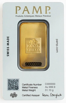 Lingote de Oro de 1 oz PAMP