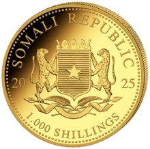 Moneda Oro 1 oz Elefante Somalí 2025